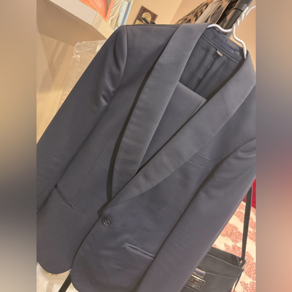 Gently worn Navy Shawl collared J.crew Tuxedo in perfect condition .